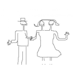 Dibujo para colorear Hermanas Siamesas De Dos Cabezas Para Pintar Y Colorear