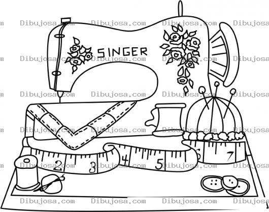 Dibujo para colorear Maquina De Coser Para Colorear