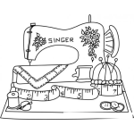 Dibujo para colorear Maquina De Coser Para Colorear