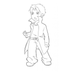 Dibujo para colorear Dibujo De Chico Con Gabardina Para Pintar Y Colorear Chico Matrix