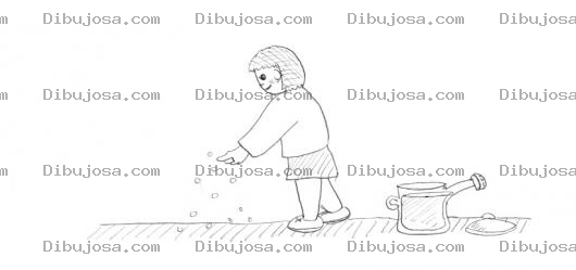 Dibujo para colorear Dibujo De Mujer Sembrando Semillas Para Pintar Y Colorear Sembradora