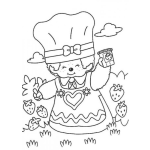 Dibujo para colorear Dibujo De Cocinera Fresita Para Pintar Y Colorear Jalea De Fresa