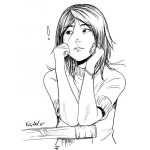 Dibujo para colorear Dibujo De Chica Pensativa Para Colorear