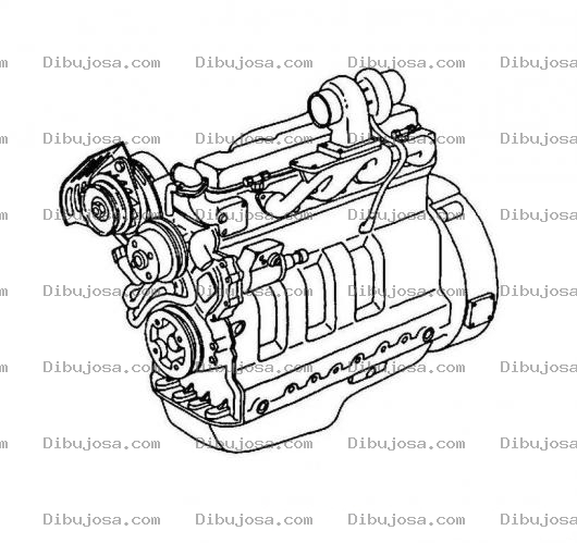Dibujo para colorear Colorear Motor De Carro