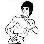 Dibujo para colorear Dibujo de Bruce Lee para colorear
