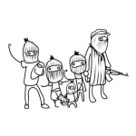 Dibujo para colorear Colorear Familia De Guerrilleros