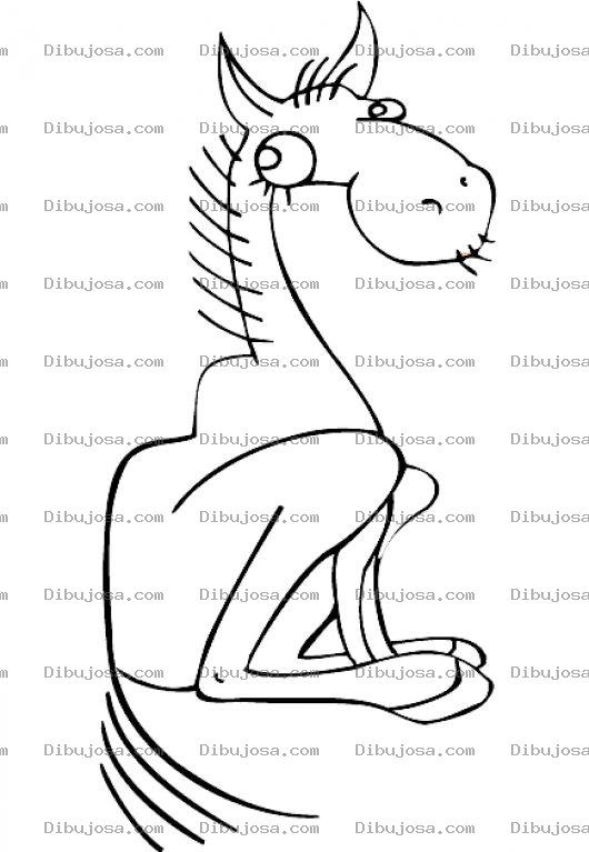 Dibujo para colorear Colorear Caballo Flaco
