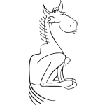 Dibujo para colorear Colorear Caballo Flaco