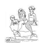 Dibujo para colorear Colorear Sirenas Bonitas