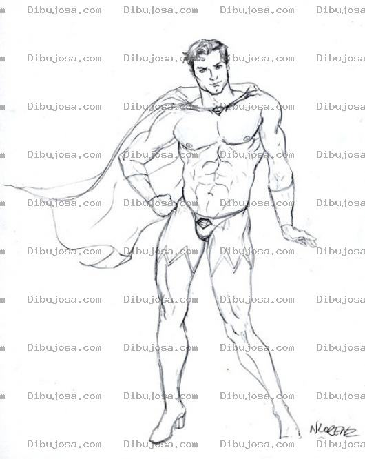 Dibujo para colorear Colorear A Superman En Calzoneta Y Sin Camisa