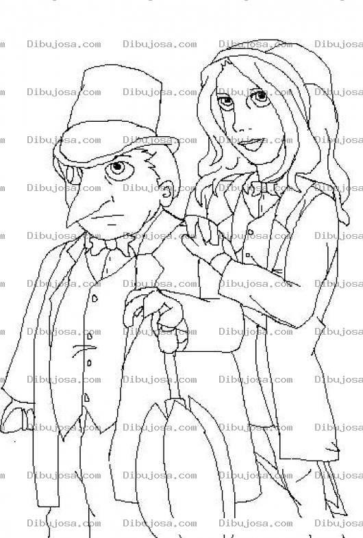 Dibujo para colorear Dibujo Del Pinguino De Batman Con Su Chica Para Pintar Y Colorear