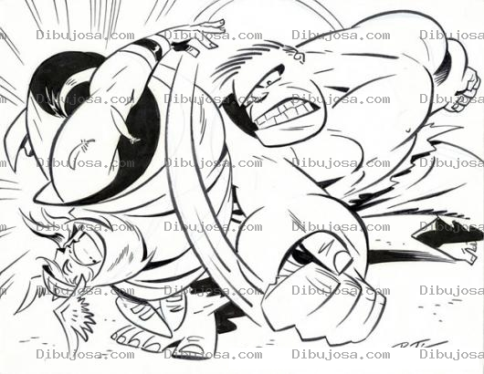 Dibujo para colorear Colorear Manada En La Cara