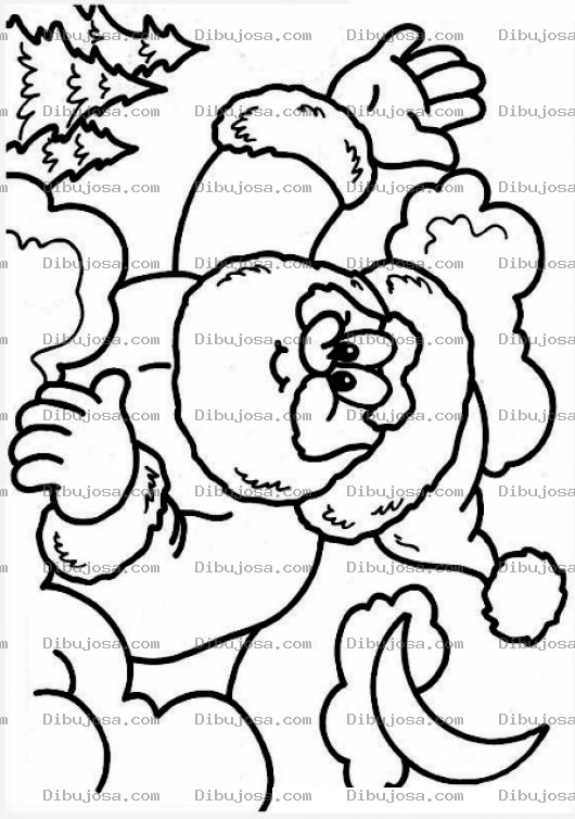 Dibujo para colorear Colorear a Santa Claus