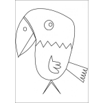 Dibujo para colorear Tucan Infanitl