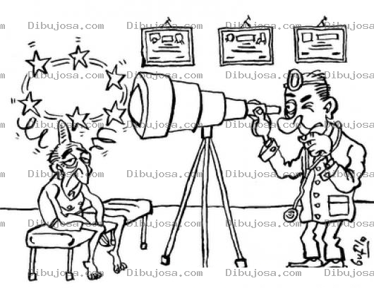 Dibujo para colorear Colorear Medico Con Telescopio Viendo Las Estrellas De Un Chinchon