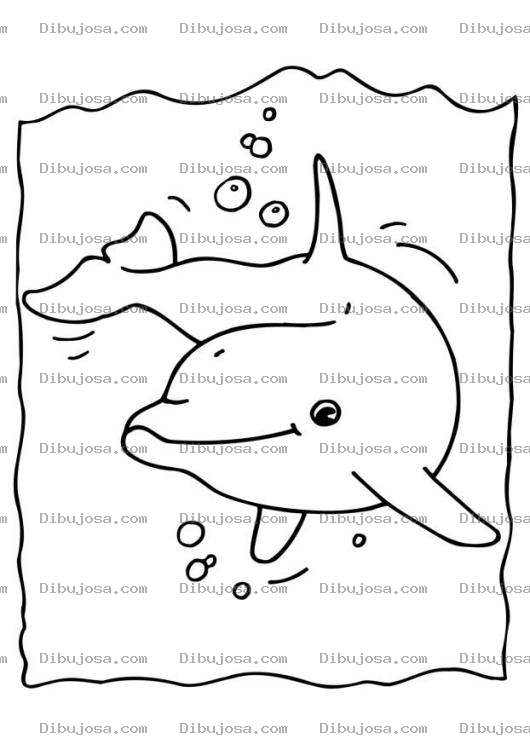 Dibujo para colorear Colorear Delfin