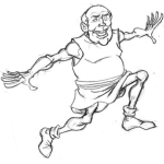 Dibujo para colorear Colorear Viejito Corriendo