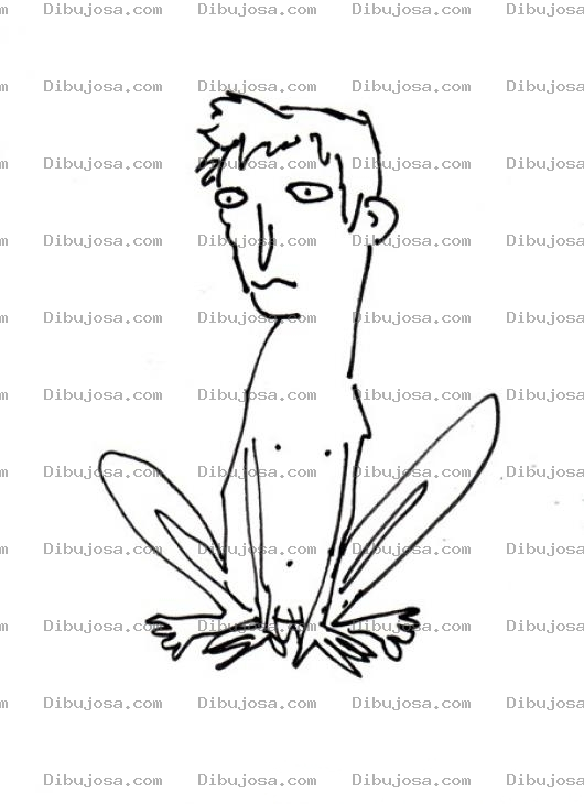 Dibujo para colorear Colorear Hombre Rana