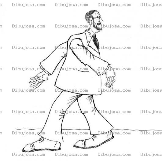 Dibujo para colorear Colorear Hombre Con Los Pies Alrevez