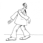 Dibujo para colorear Colorear Hombre Con Los Pies Alrevez