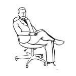 Dibujo para colorear Colorear Empresario Sentado En Silla De Cuero