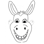Dibujo para colorear Colorear Mascara De Burro