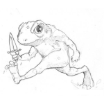 Dibujo para colorear Colorear Sapo Con Cuchillo