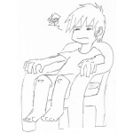 Dibujo para colorear Colorear Nino En Silla De Plastico