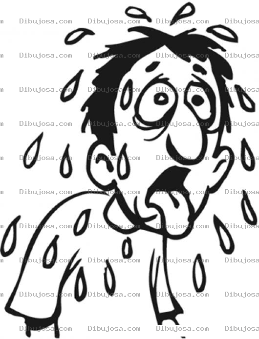 Dibujo para colorear Colorear Hombre Acalorado Y Sediento