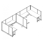 Dibujo para colorear Dibujo De Dos Cubiculos De Oficina Para Pintar Y Colorear