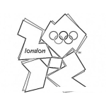 Dibujo para colorear London2012 Colorear Logo De Los Juegos Olimpicos De Londres 2012 Para Pintar Y Colorear