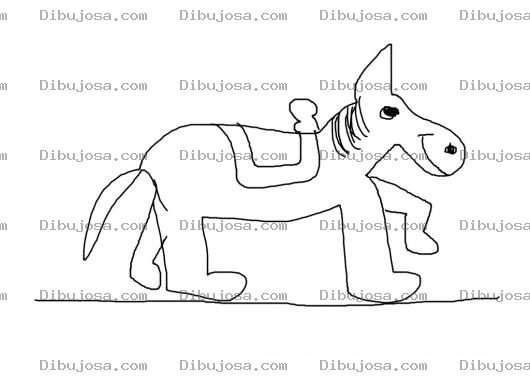 Dibujo para colorear Colorear Caballito Feliz
