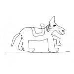 Dibujo para colorear Colorear Caballito Feliz