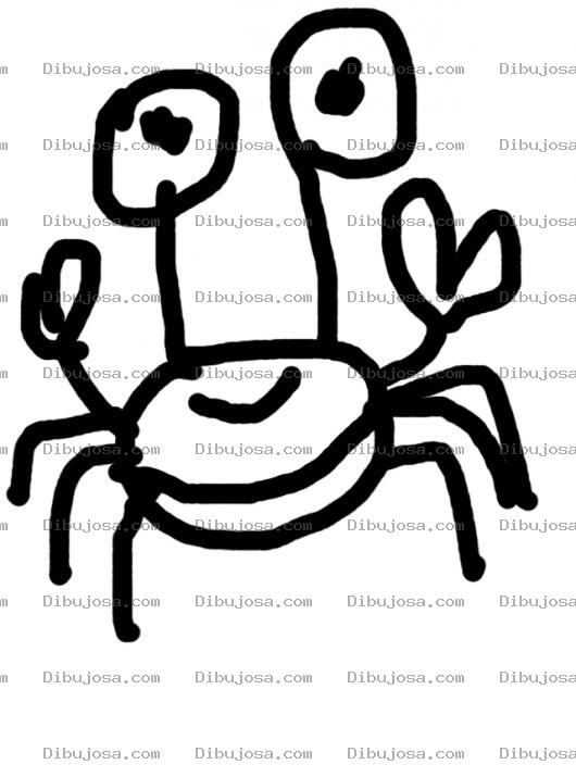 Dibujo para colorear Colorear Cangrejito Feliz