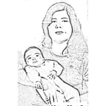 Dibujo para colorear Mirnasalazarruballos Dibujo De La Tia Mirna Salazar Ruballos Chineando A Su Sobrino Para Pintar Y Colorear