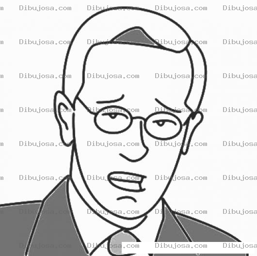 Dibujo para colorear Dibujo del Presidente de colombia Alvaro Uribe para colorear
