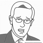 Dibujo para colorear Dibujo del Presidente de colombia Alvaro Uribe para colorear