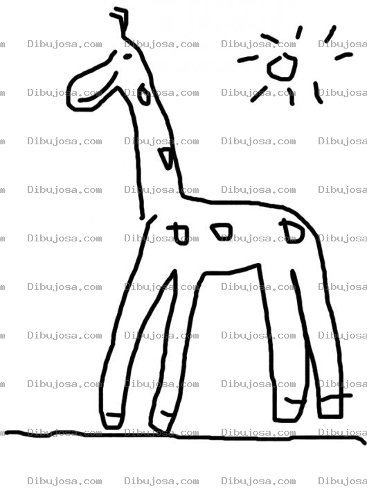 Dibujo para colorear Colorear Una Jirafa
