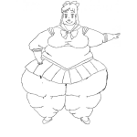 Dibujo para colorear Princesa Obesa Para Colorear