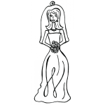 Dibujo para colorear Colorear Vestido De Novia