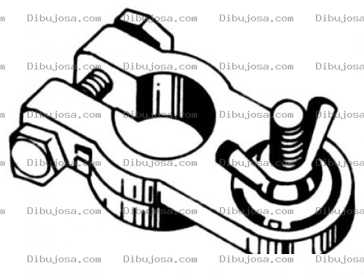 Dibujo para colorear Borne De Bateria De Carro Para Pintar Y Colorear