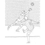 Dibujo para colorear Colorear un gol