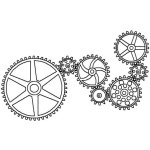 Dibujo para colorear Dibujo De Engranajes Para Pintar Y Colorear