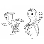 Dibujo para colorear Mascotas De London 2012 Para Pintar Y Colorear