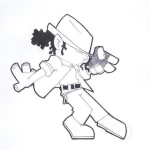 Dibujo para colorear Caricatura De Michael Jackson Para Pintar Y Colorear