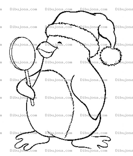 Dibujo para colorear Colorear Pinguino Con Paleta