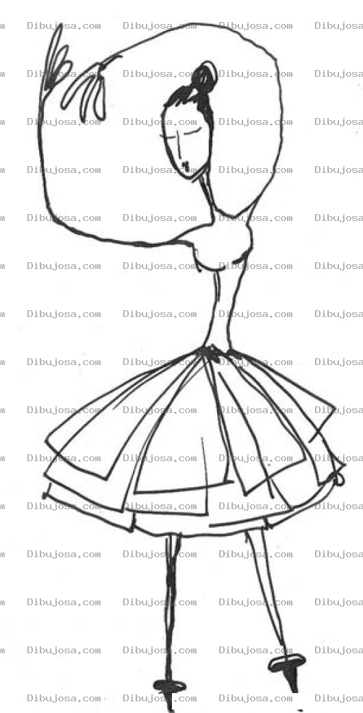 Dibujo para colorear Dibujo De Bailarina Flaca Para Colorear