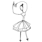 Dibujo para colorear Dibujo De Bailarina Flaca Para Colorear