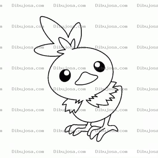 Dibujo para colorear Dibujo De Pollito Punk Para Colorear