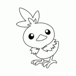 Dibujo para colorear Dibujo De Pollito Punk Para Colorear